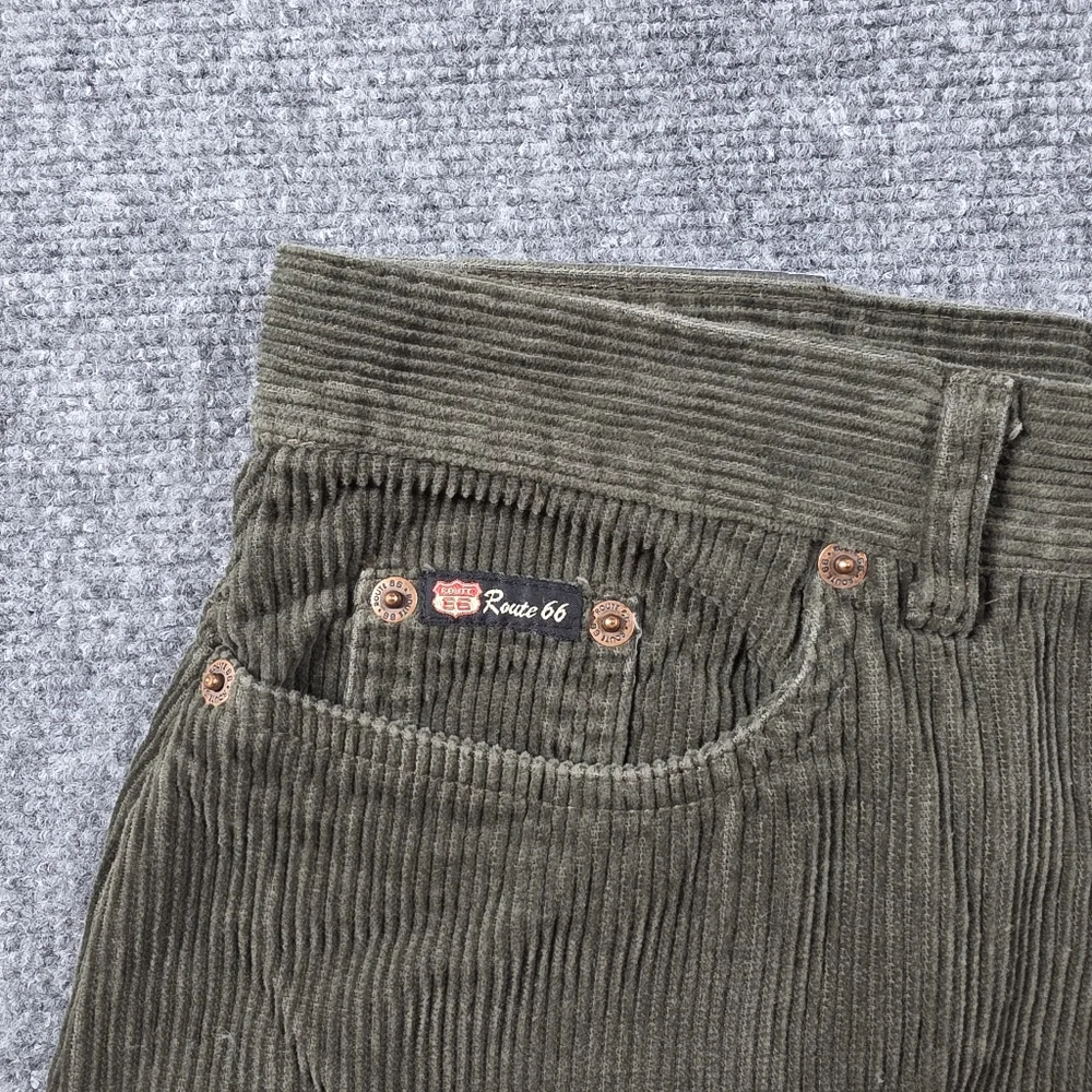 Route 66 Vintage 90s Corduroy Pants High Waist Olive 34x28 Gorpcore